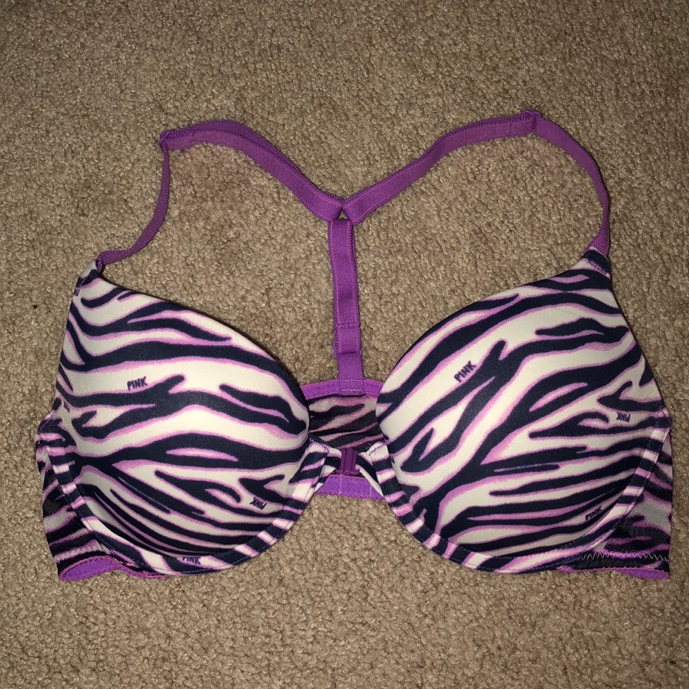 PINK underwire push up bra racerback style